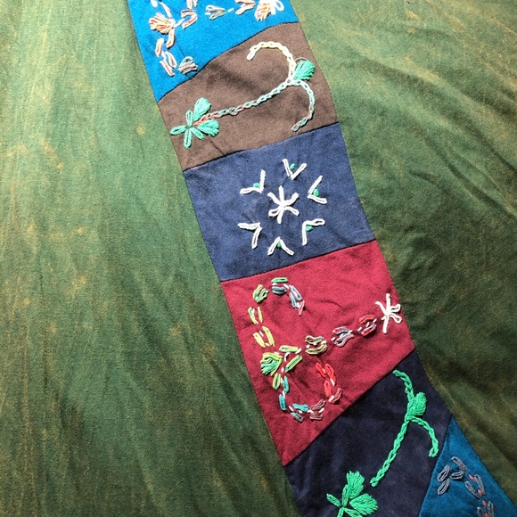 Stonewashed Jersey Wrap Skirt with Embroidery - Picture 6 of 8